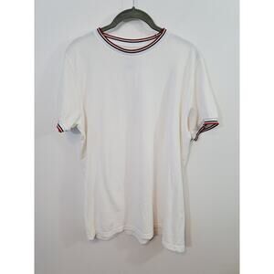 D&F Ricky Singh Men's White Short Sleeve Tee Shirt In Size Medium